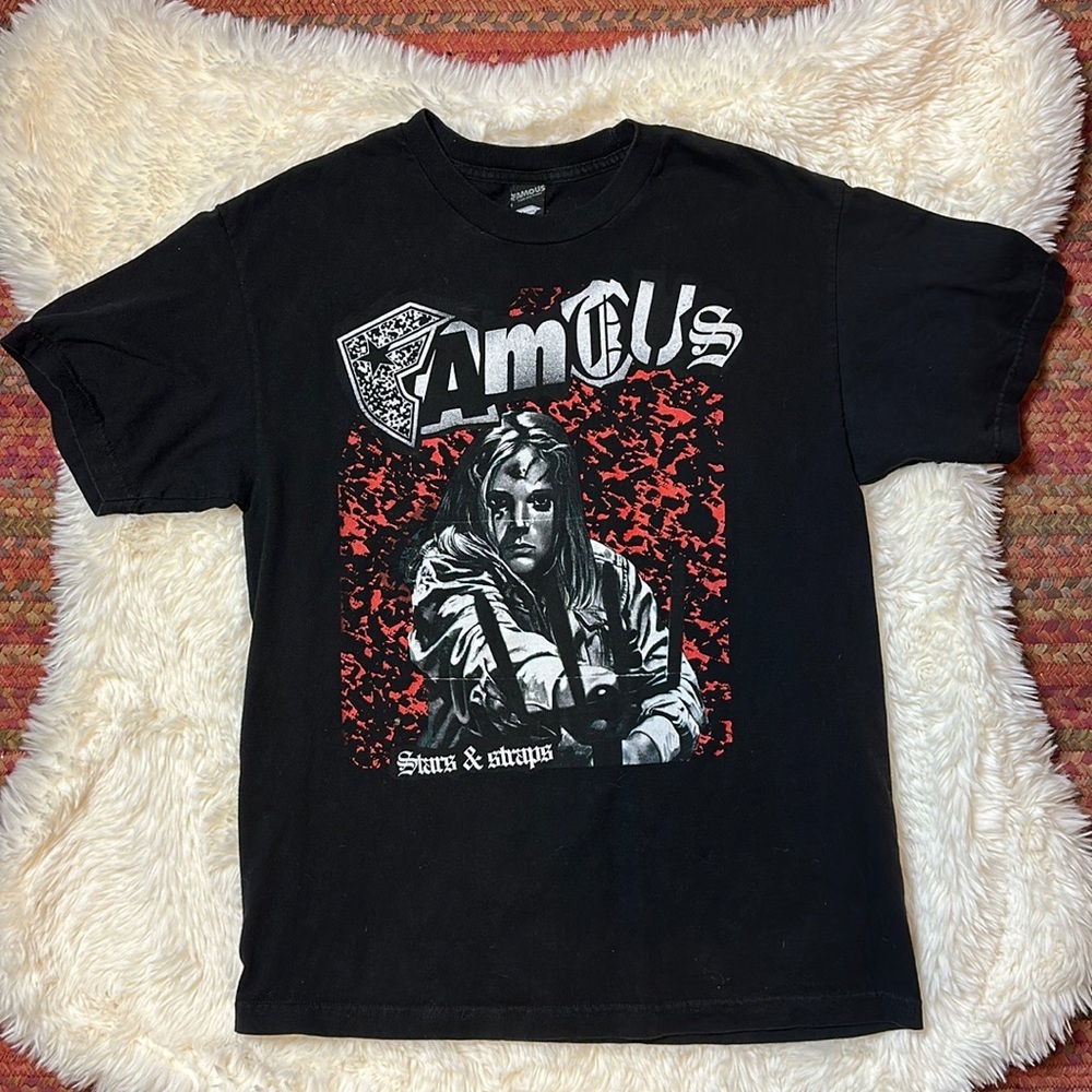 RETRO Y2K FAMOUS STARS & STRAPS PITCHFORK TRAVIS BARKER BRAND SHIRT